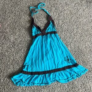 Halter dress from blue island. Pairs cute with cow girl boots!
